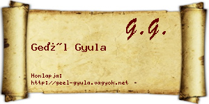 Geél Gyula névjegykártya