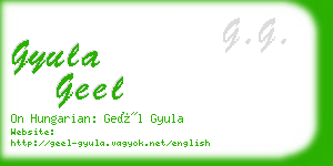 gyula geel business card